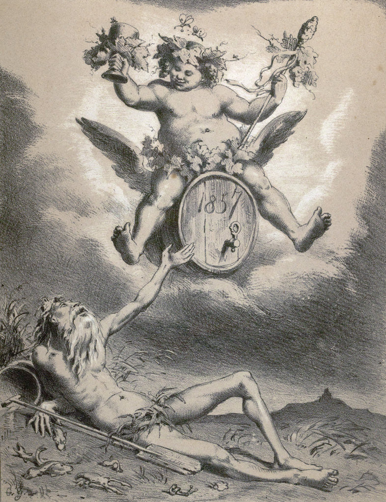 Detail of Father Rhine in 1857 by Anonymous