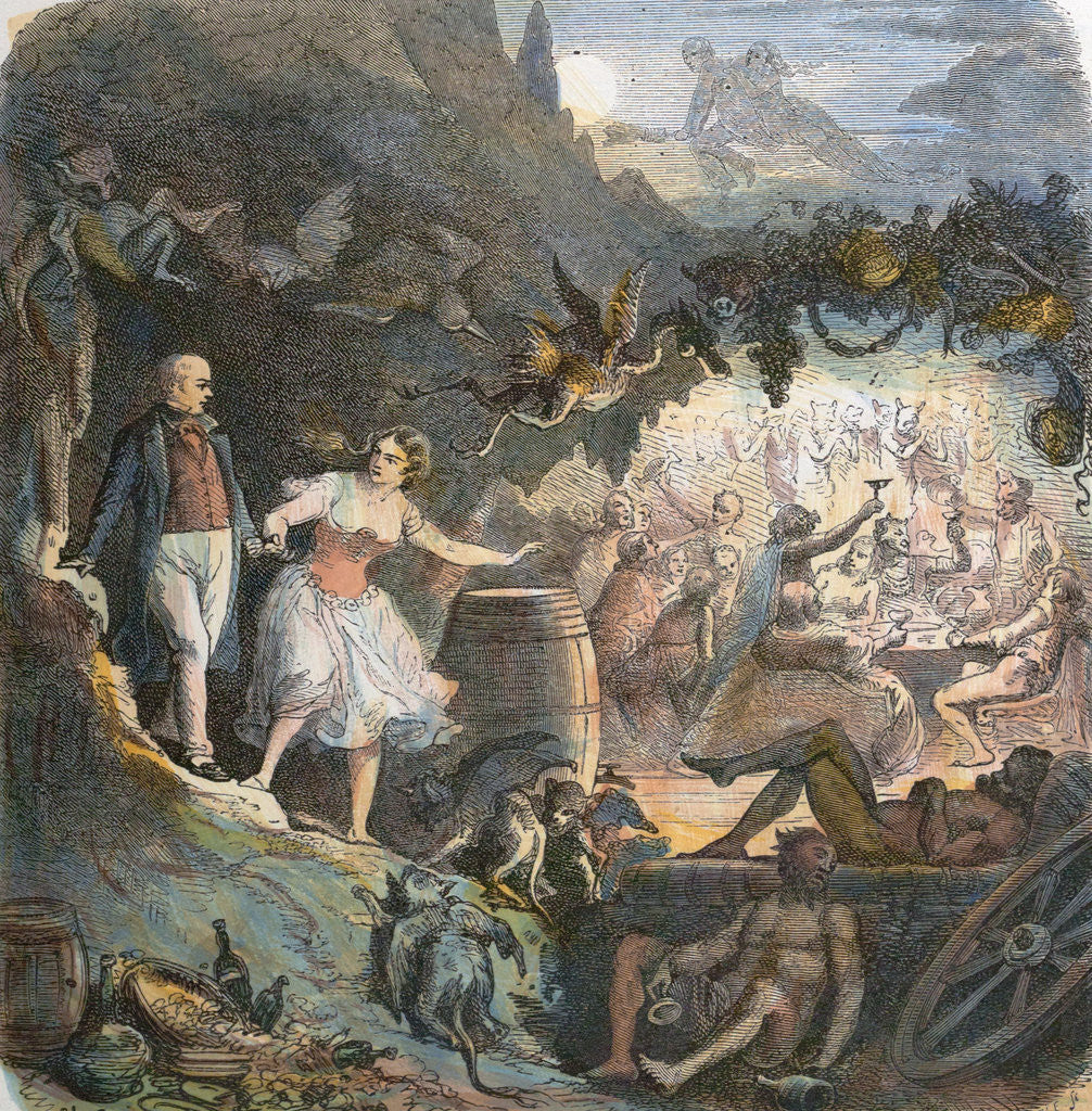 Detail of Dinner Party in the Hell by Anonymous