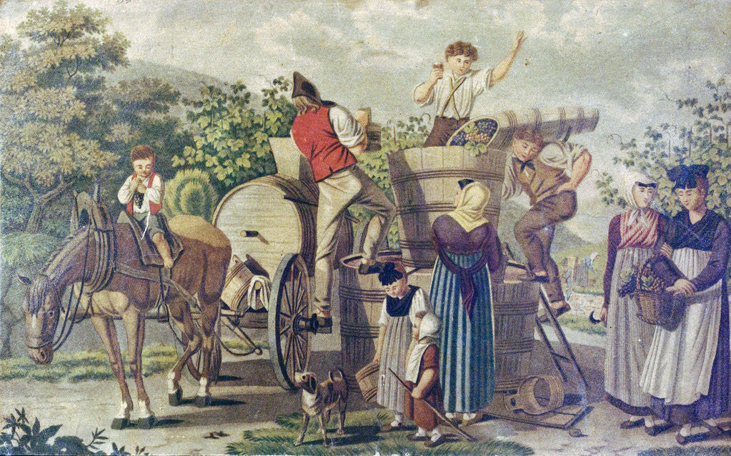 Detail of The Harvesting of Wine Grapes by Anonymous