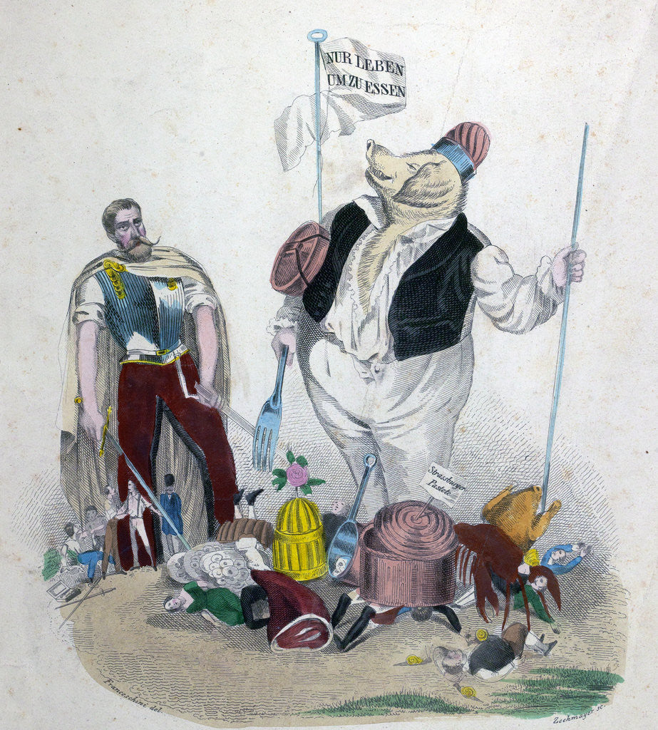 Detail of Living to Eat. Eating Too Much is Killing Us More Than the War by Anonymous