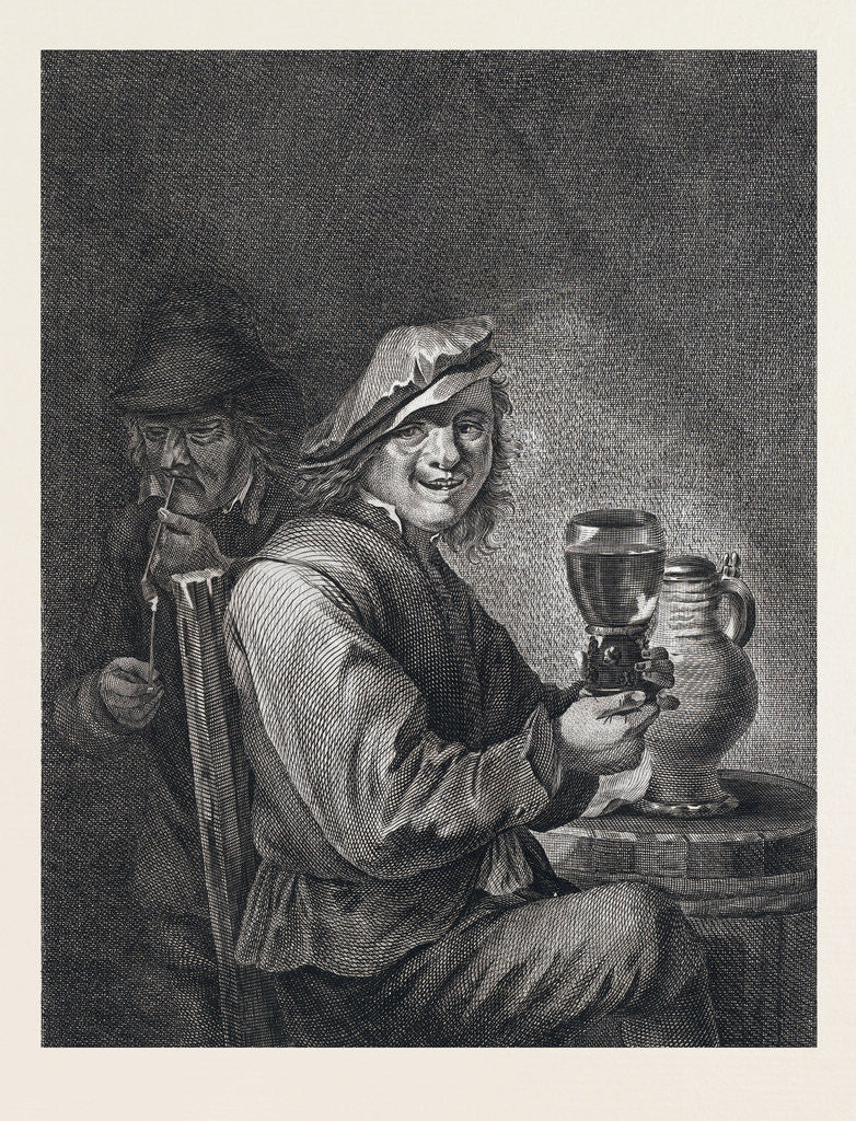 Detail of Drinking and Smoking by Anonymous
