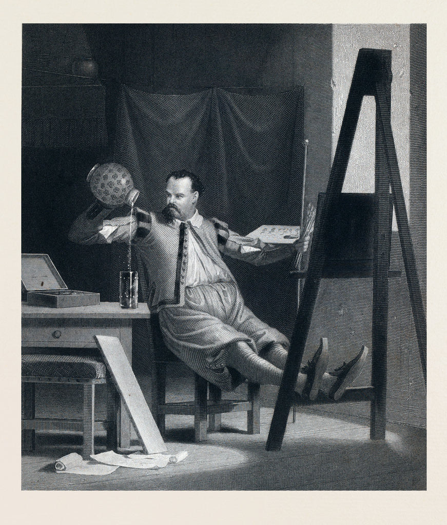 Detail of The Painter Relaxing by Anonymous