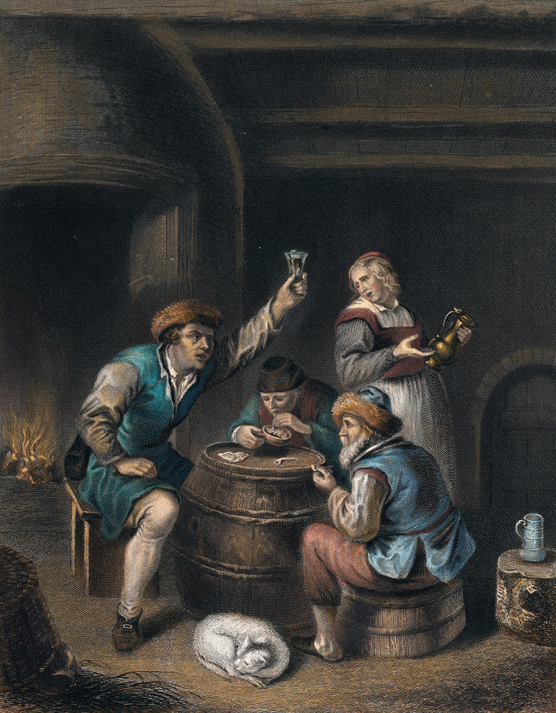 Detail of Drinking and Smoking by Anonymous