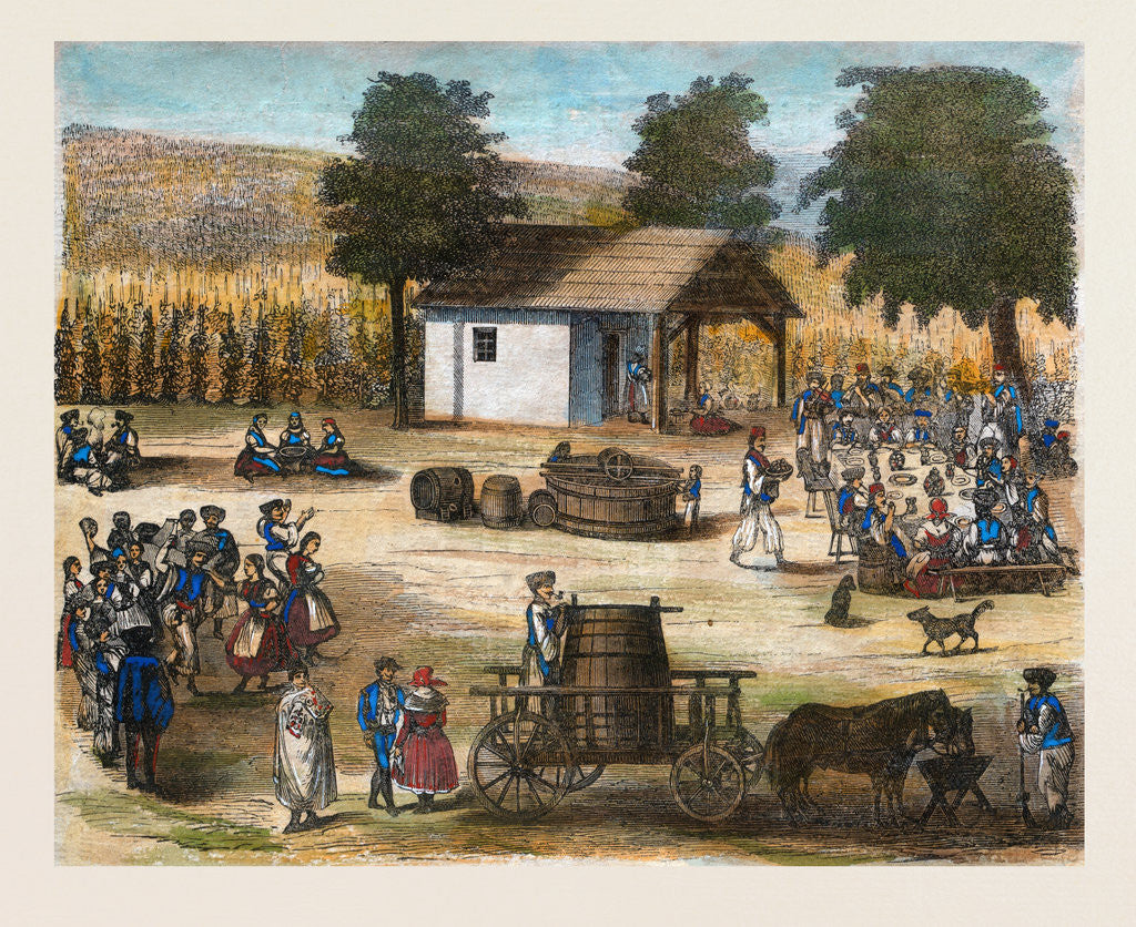 Detail of Party of the Harvest of the Grapes by Anonymous