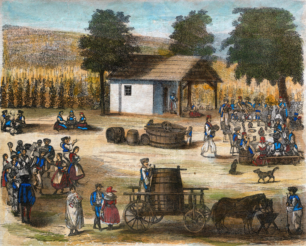 Detail of Party of the Harvest of the Grapes by Anonymous