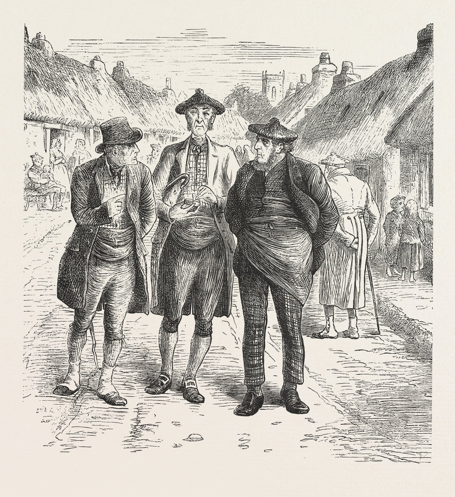 Detail of Discussing the Last Sunday's Sermon, 1876 by Anonymous