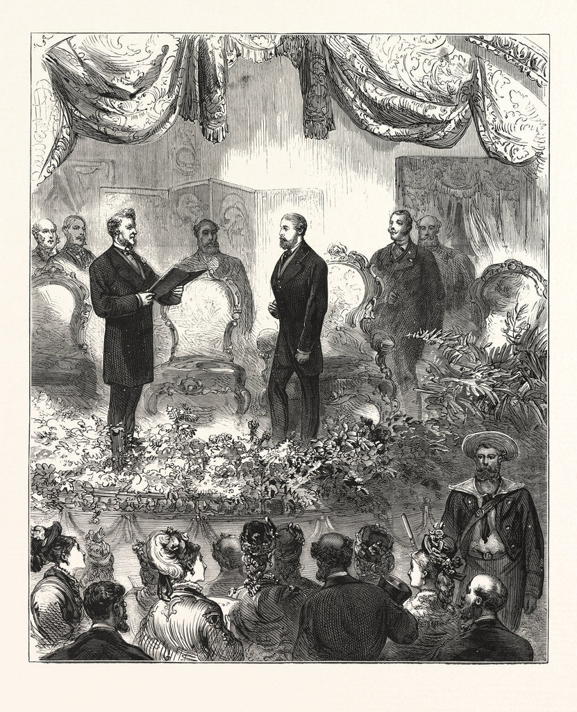 Detail of Opening Ceremony of the Westminster Aquarium and Winter Garden, by H.R.H. The Duke of Edinburgh, London by Anonymous