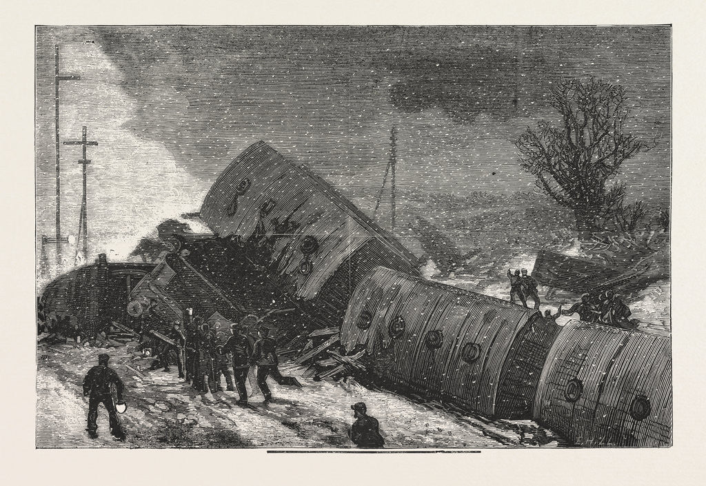 Detail of The Double Collision on the Great Northern Railway, Near Huntingdon: Scene after the Final Catastrophe by Anonymous