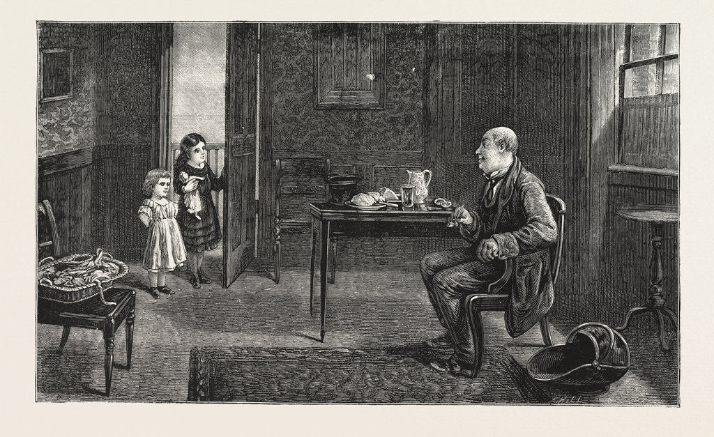 Detail of The Broker's Man. From the Picture by Alfred Dixon, in the Winter Exhibition of the Dudley Gallery, London by Anonymous