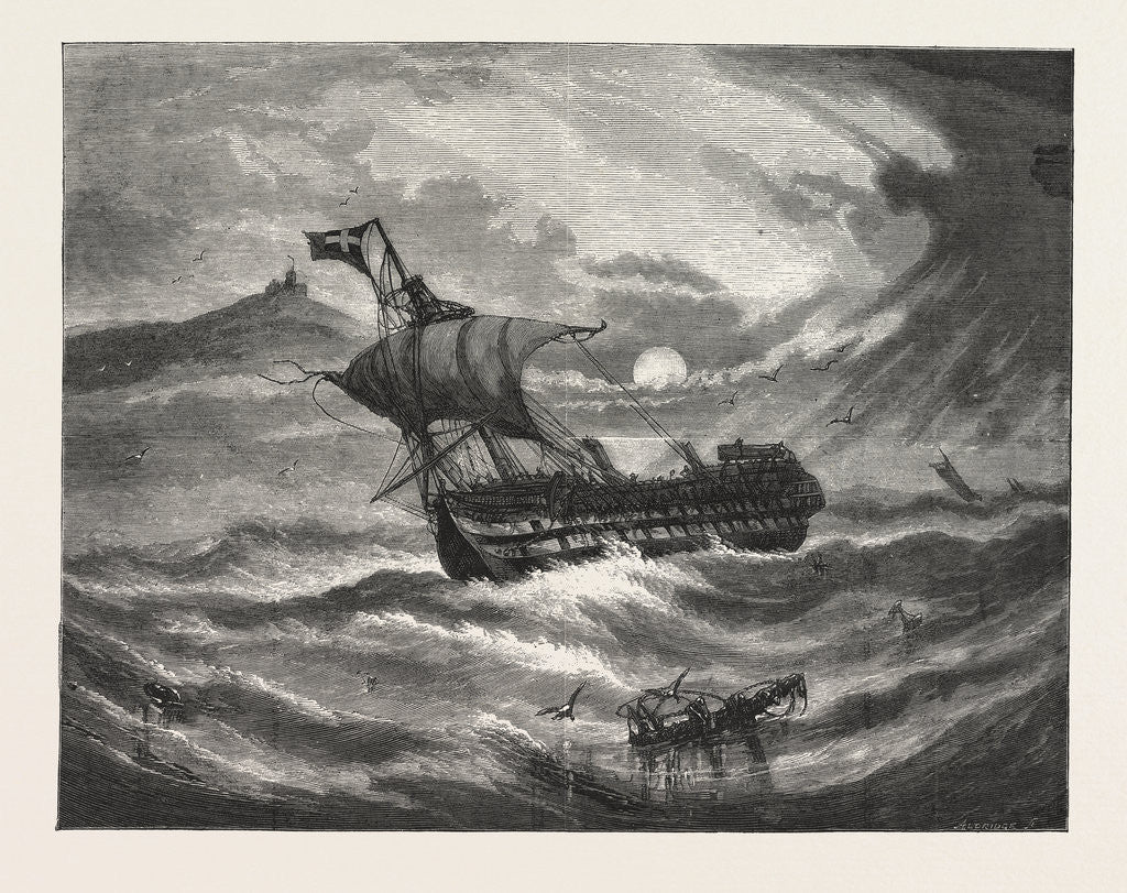 Detail of Nearing Home, Boat, Vessel, Maritime, Sea by Anonymous
