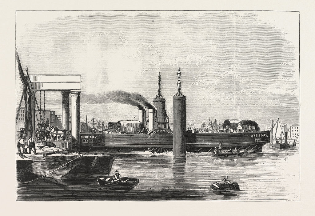 Detail of New Steam Ferry-Boat for the Thames, the Jessie May by Anonymous