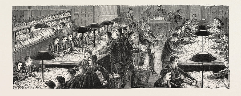 Detail of Sketches in the General Post-Office, St. Martin's-Le-Grand by Anonymous