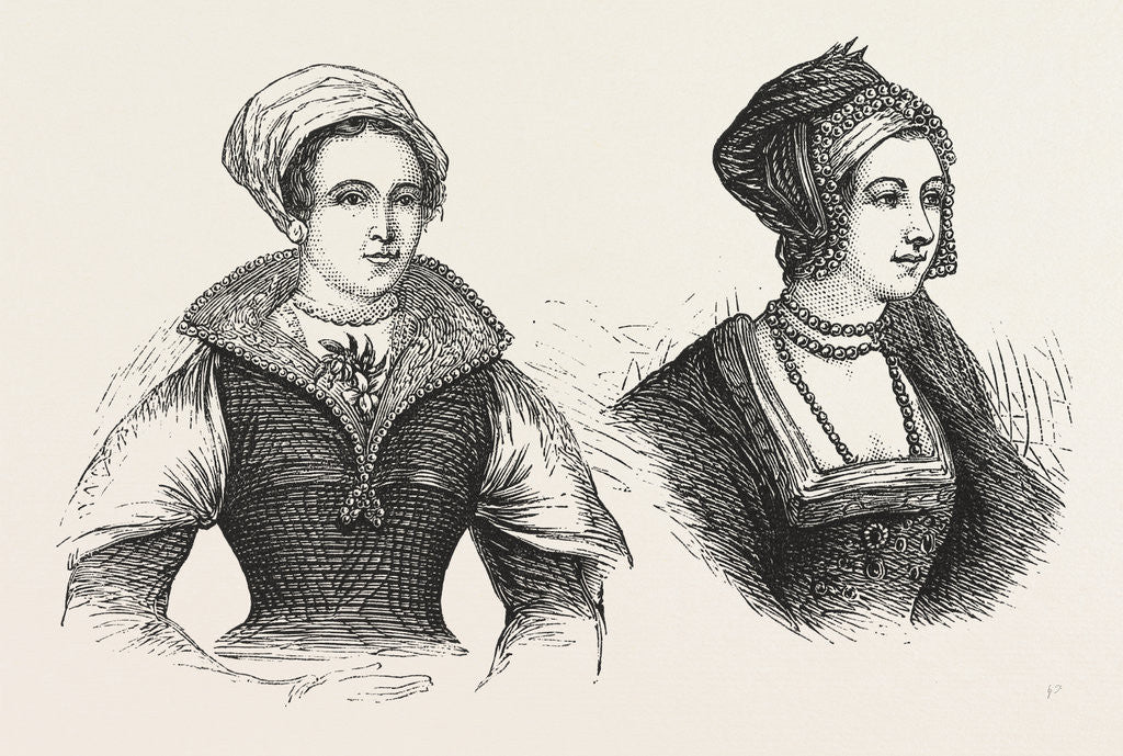 Detail of Jane Grey and Anne Boleyn, Prisoners in the Tower, London by Anonymous