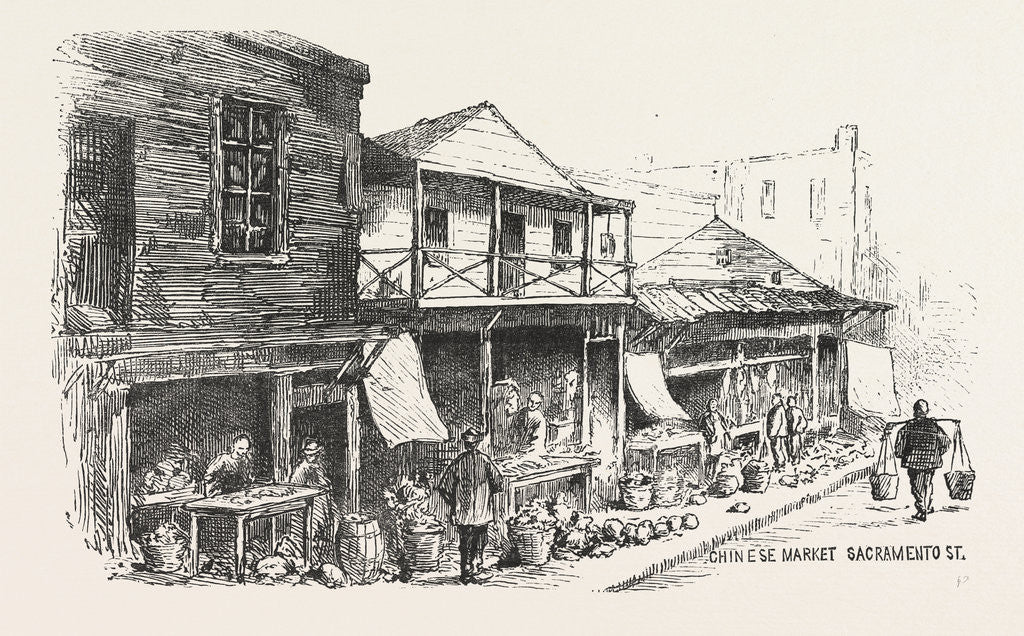 Detail of Chinese Market Sacramento Street, the Chinese Quarters, San Francisco, United States by Anonymous