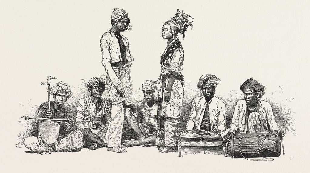 Detail of Types of the Javanese Musicians and Dancers Indonesia by Anonymous