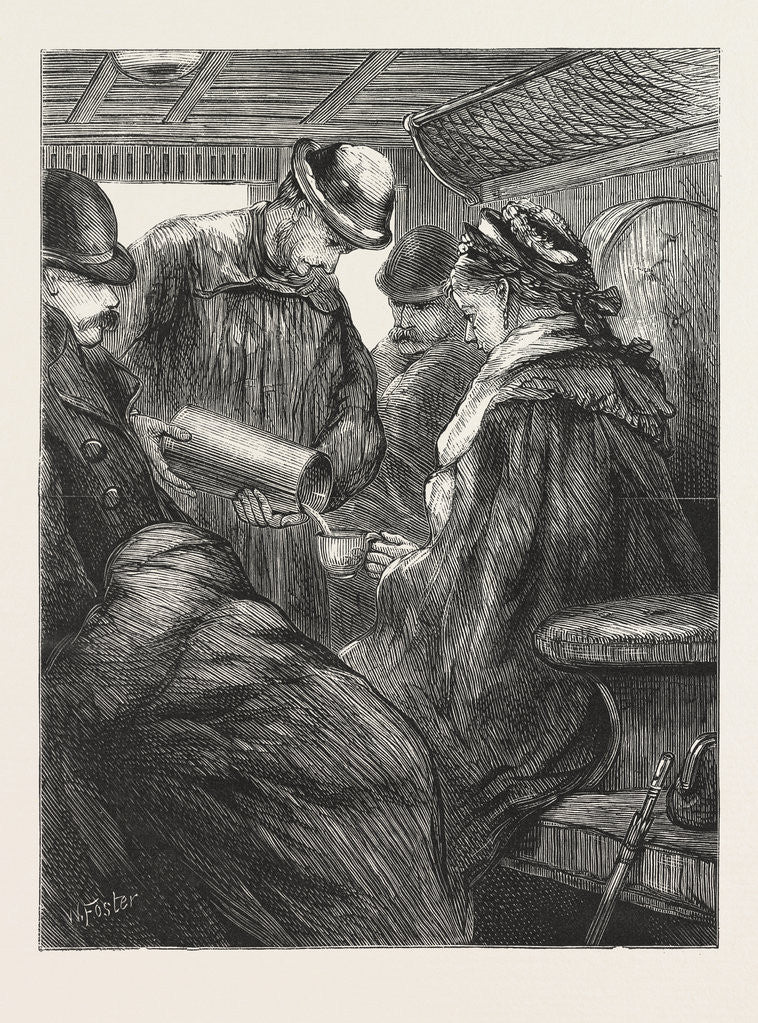 Detail of The Cup that Cheers, an Incident on the Great Northern Railway, Between Grantham and Peterborough by Anonymous