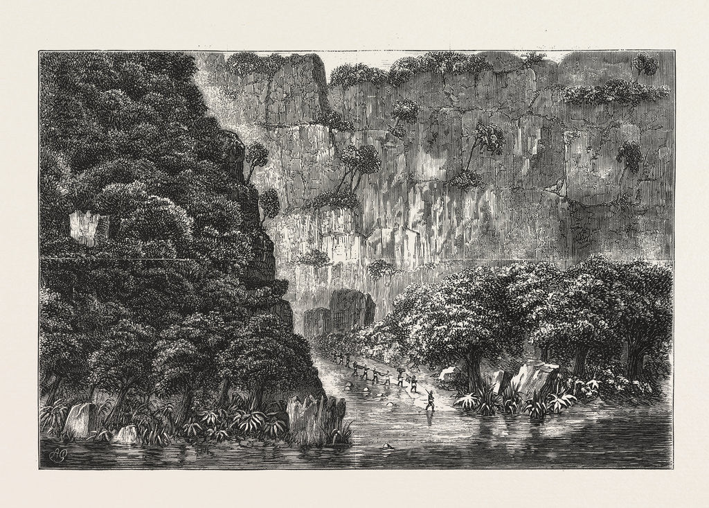 Detail of Central African Exploration with Lieut. Cameron, Rocky Gorge Between Kibaigeli and Mweha by Anonymous