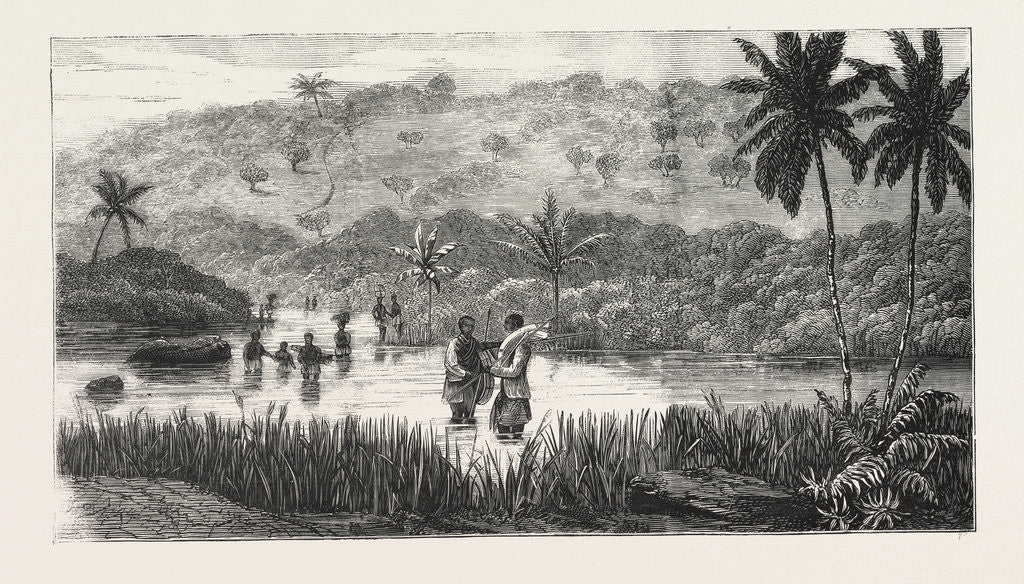 Detail of Lieutenant Cameron in Central Africa, Crossing the Lukoji by Anonymous