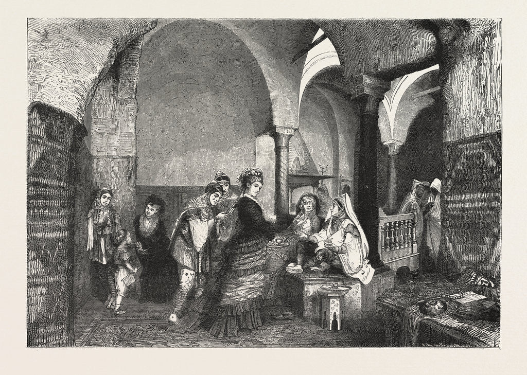 Detail of Domestic Life in the East Visit of European Ladies to a Harem at Tunis Tunisia by Anonymous