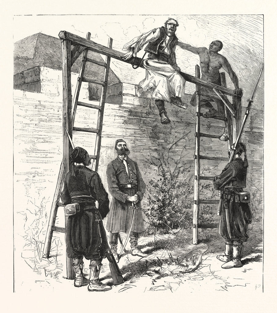 Detail of The War in the East: Execution of a Bulgarian Insurgent at Widin by Anonymous