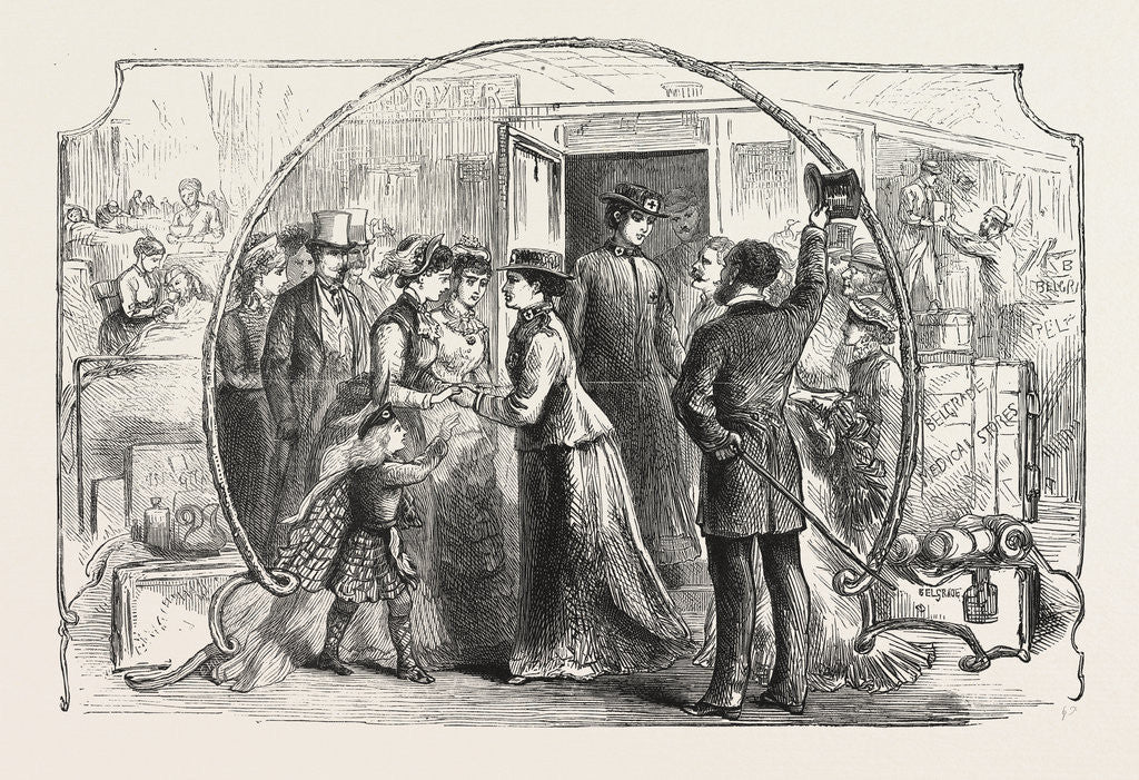 Detail of Aid for the Sick and Wounded in the East: Lady Nurses Leaving Victoria Station, on Tuesday, 8th Inst., for Servia, Serbia by Anonymous