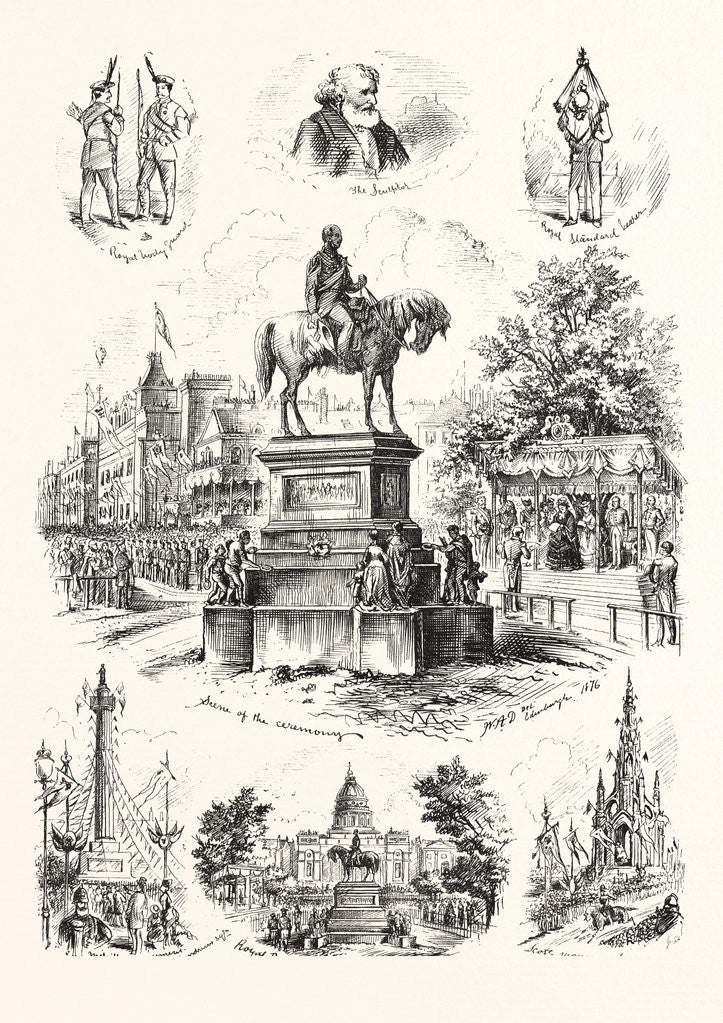 Detail of The Queens Visit to Edinburgh to Inaugurate the Prince Consort Memorial by Anonymous