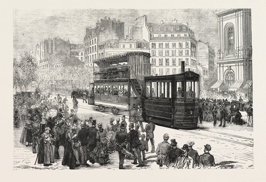 Detail of New Engine for Propelling Tramway Cars, Now in Use in Paris, Between Mont Parnasse and the Bridge of Austerlitz, France by Anonymous