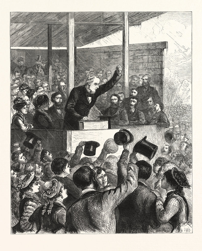 Detail of Open-Air Gathering at Blackheath, on Saturday, September 9th: The Right Hon. W. E. Gladstone, M.P. for Greenwich by Anonymous