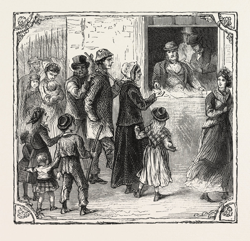 Detail of Hops and Hop Pickers, in a Kentish Hop Garden, Kent, England, Pay Day by Anonymous