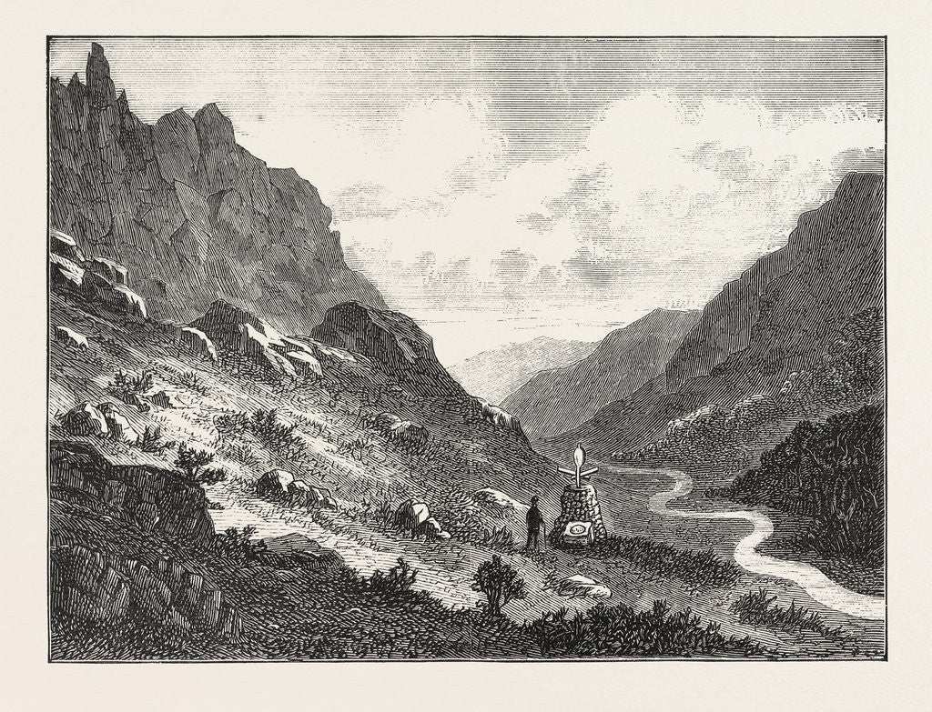 Detail of The Lost Tourist in the Cumberland Mountains, West End of Looking Where the Body of the Late Mr. Barnard Was Found by Anonymous