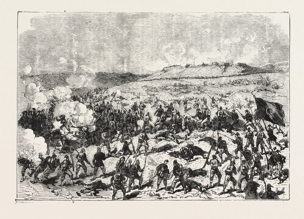 Detail of The War, Attack on the Redoubt of Schumatoraz by the Turkish Imperial Guard by Anonymous