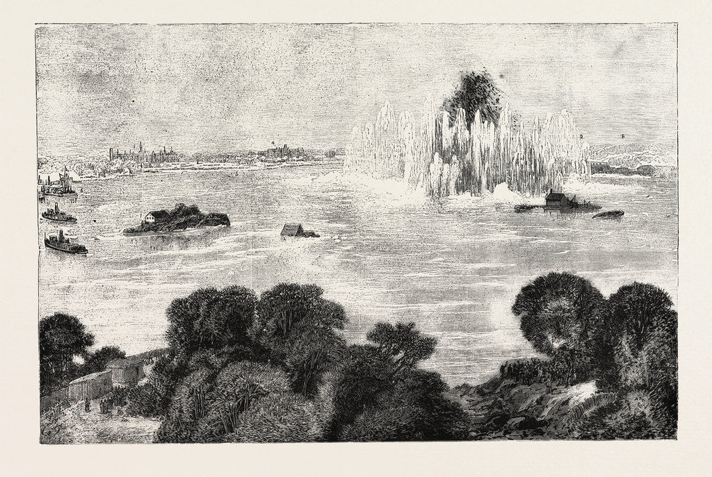 Detail of Destruction of Hell Gate, New York by Anonymous