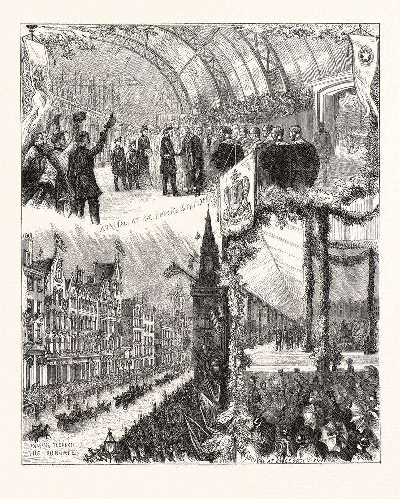Detail of Visit of the Prince and Princess of Wales to Glasgow by Anonymous