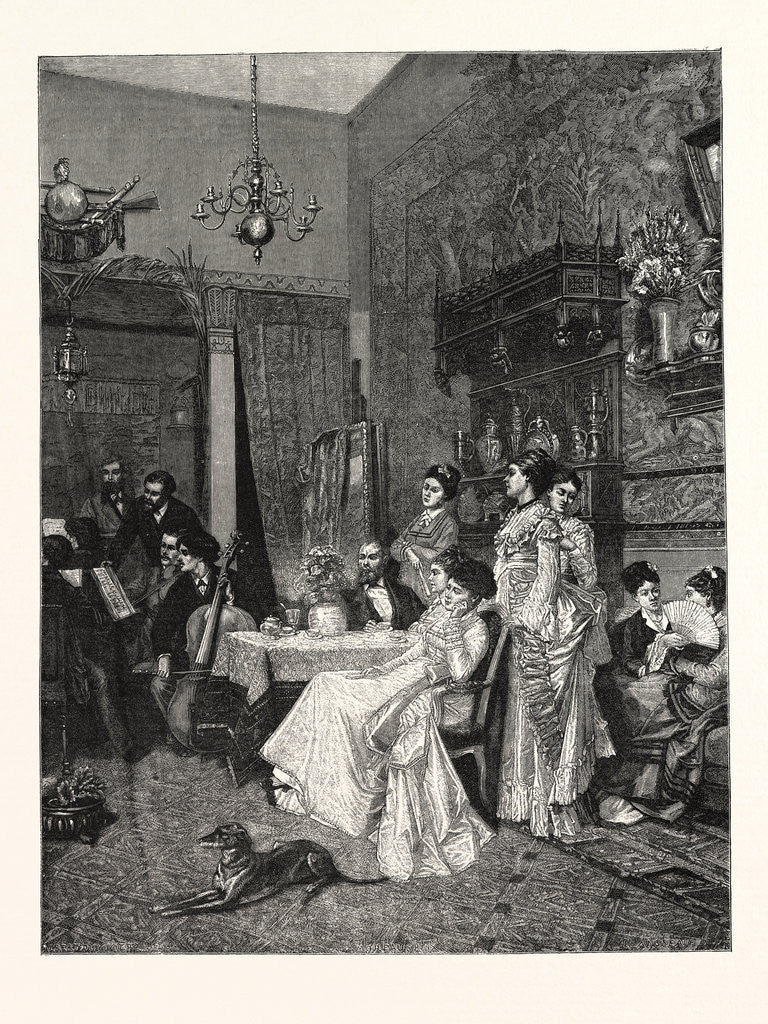 Detail of A Chamber Concert, a Picture in the Paris Salon by Anonymous
