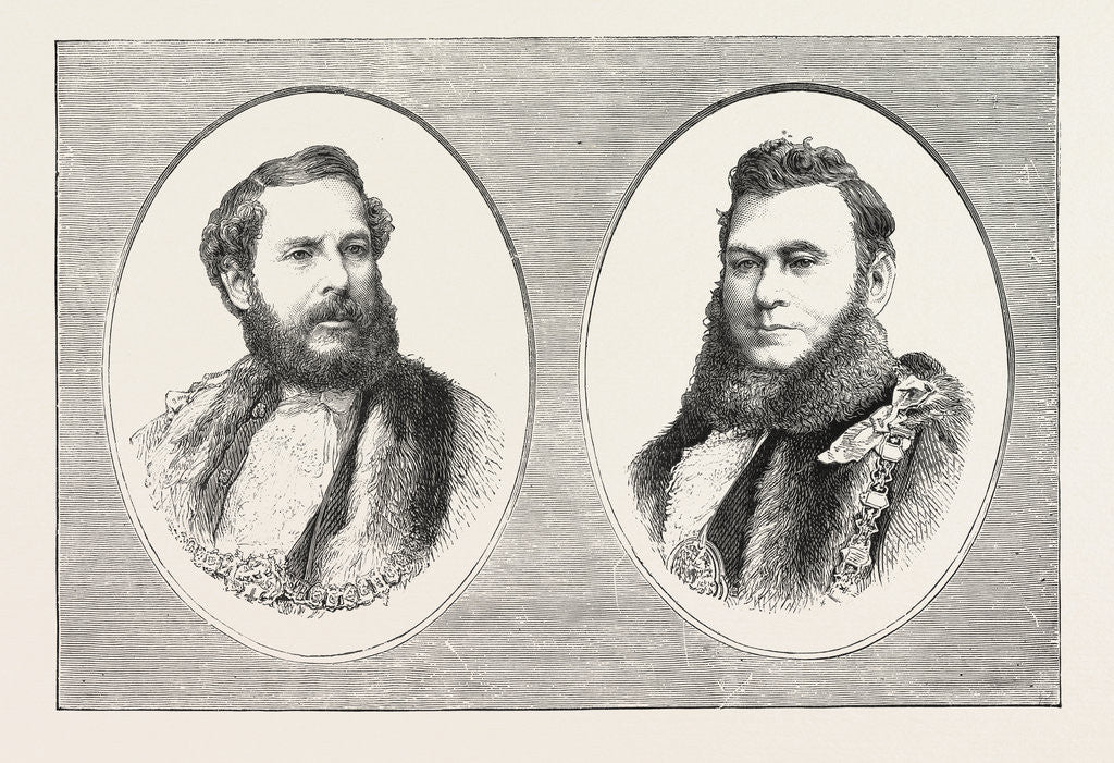 Detail of Mr. Sheriff East and Mr. Alderman and Sheriff Hadley, the Sheriffs on London and Middlesex by Anonymous
