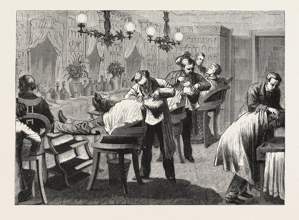 Detail of Easy Shaving, in the American Style, United States by Anonymous