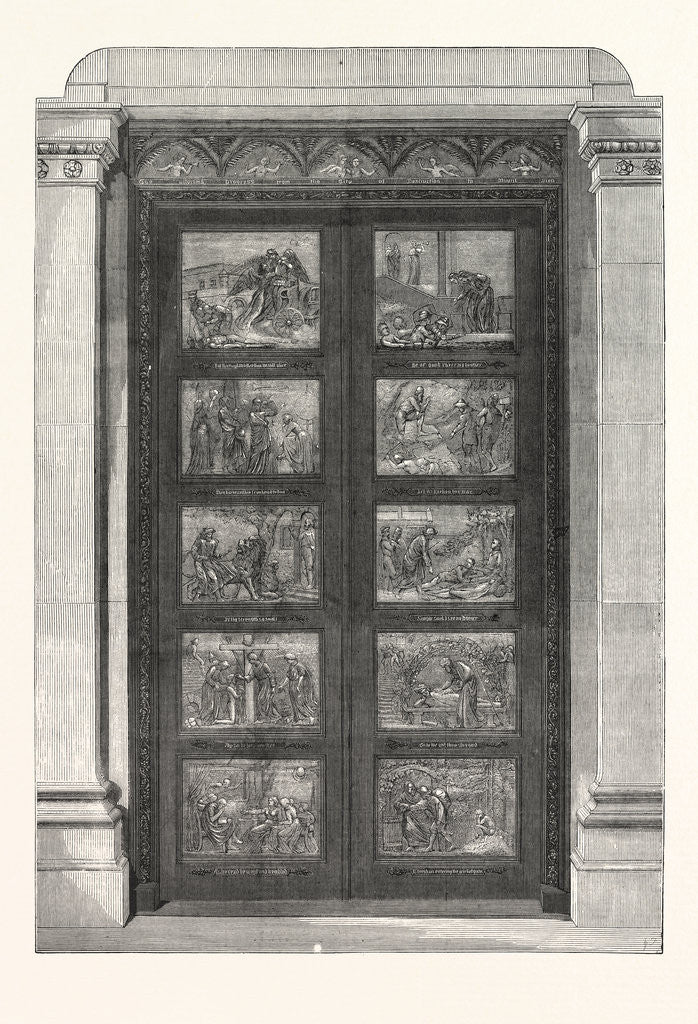 Detail of The Bronze Doors Presented by the Duke of Bedford to Bu Yan Meeting, Bedford by Anonymous