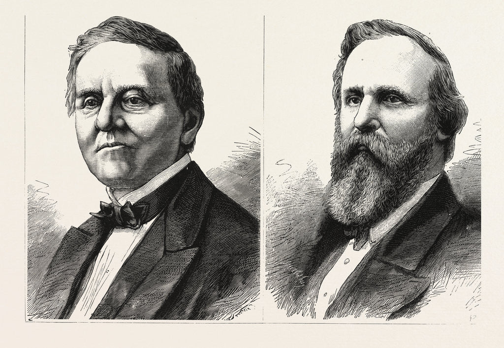 Detail of The Presidental Contest in America, Samuel Tilden, the Democratic Candidate and Rutherford Hayes, the Republic Candidate, United States by Anonymous