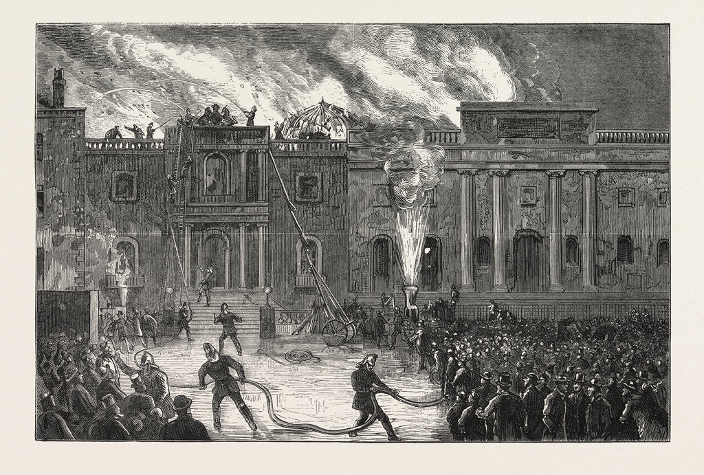 Detail of Destruction of the County Hall, Nottingham, by Fire by Anonymous