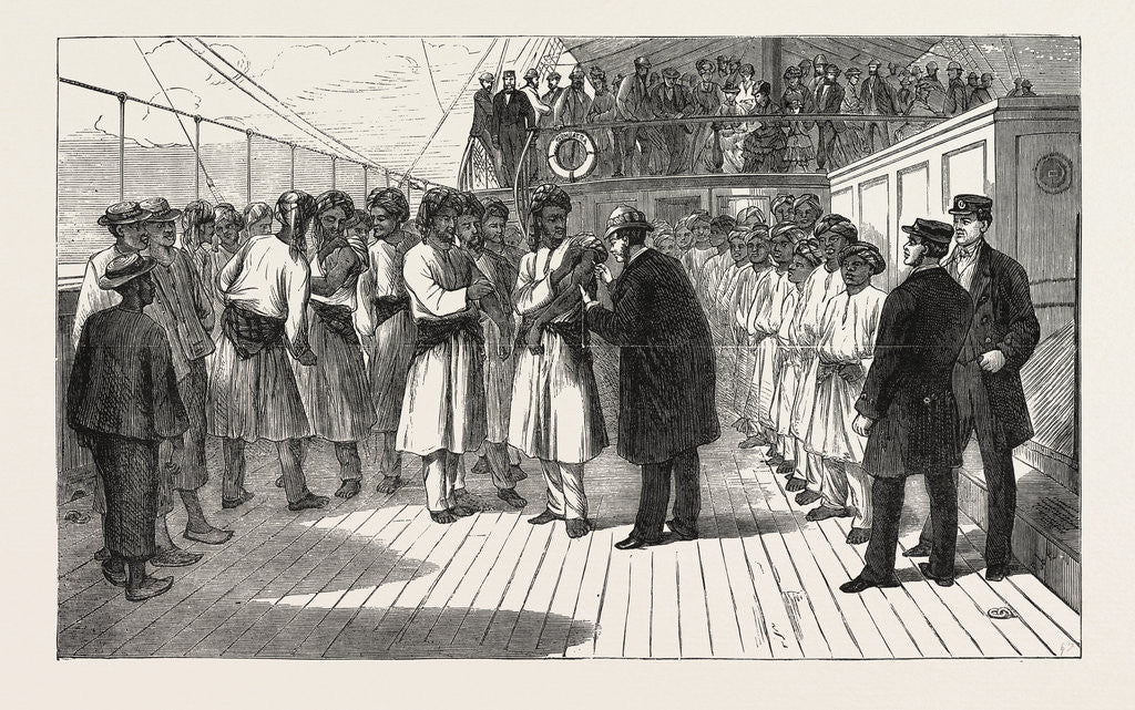 Detail of Vaccinating the Crew of a P. And O. Steamer at Victoria by Anonymous