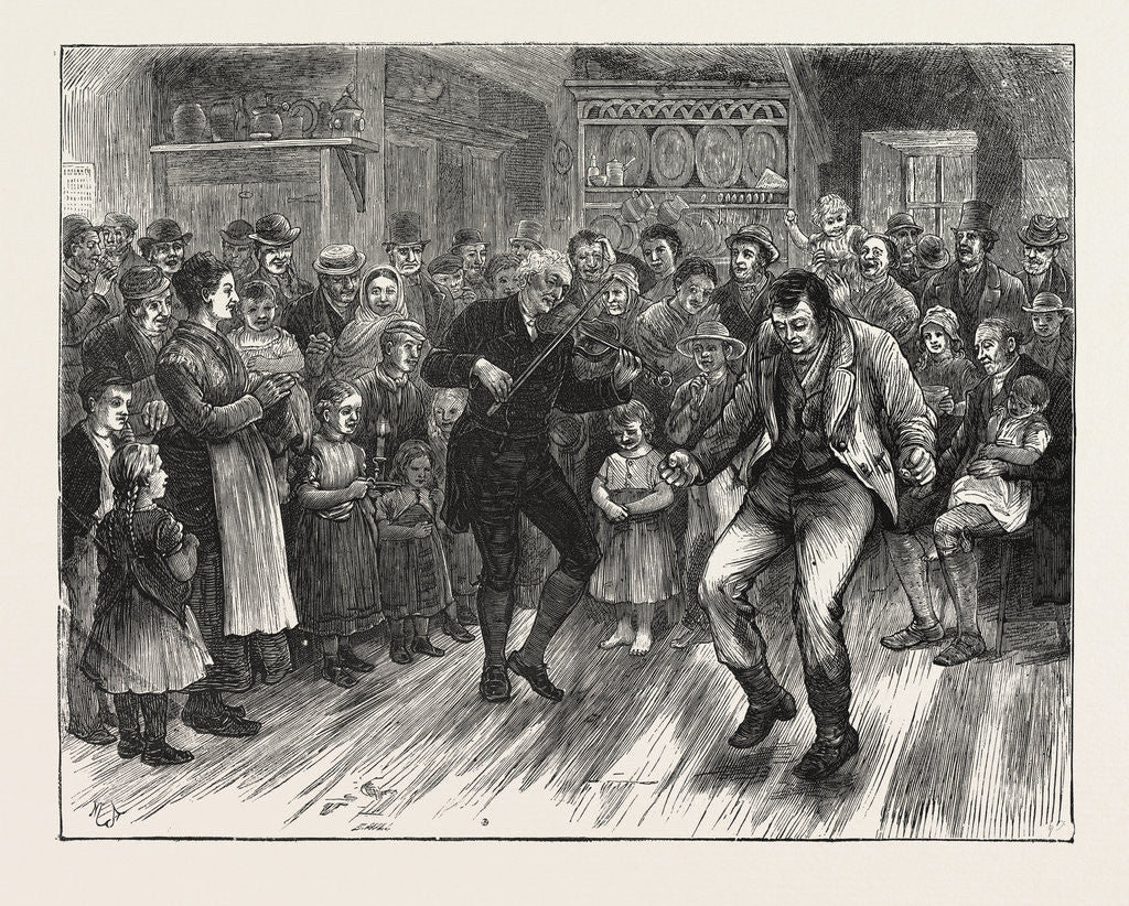 Detail of An Irish Dancing Master in America, United States by Anonymous