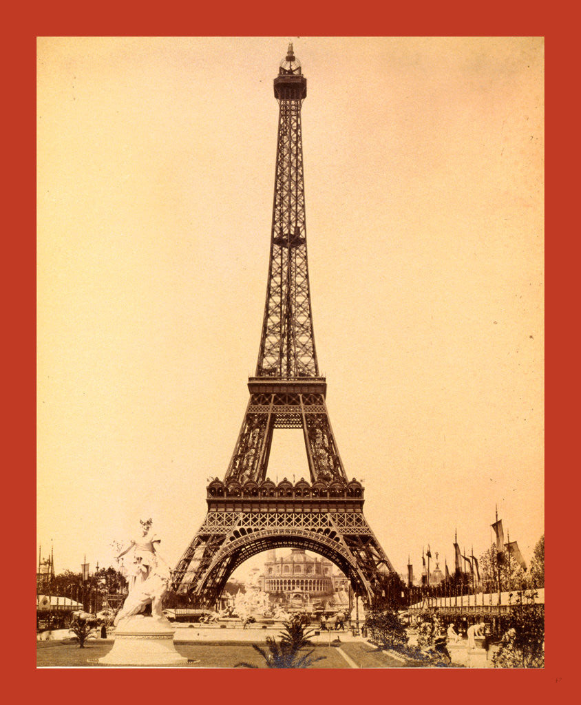Detail of Eiffel Tower, Looking Toward Trocadéro Palace, Paris Exposition, 1889 by Anonymous