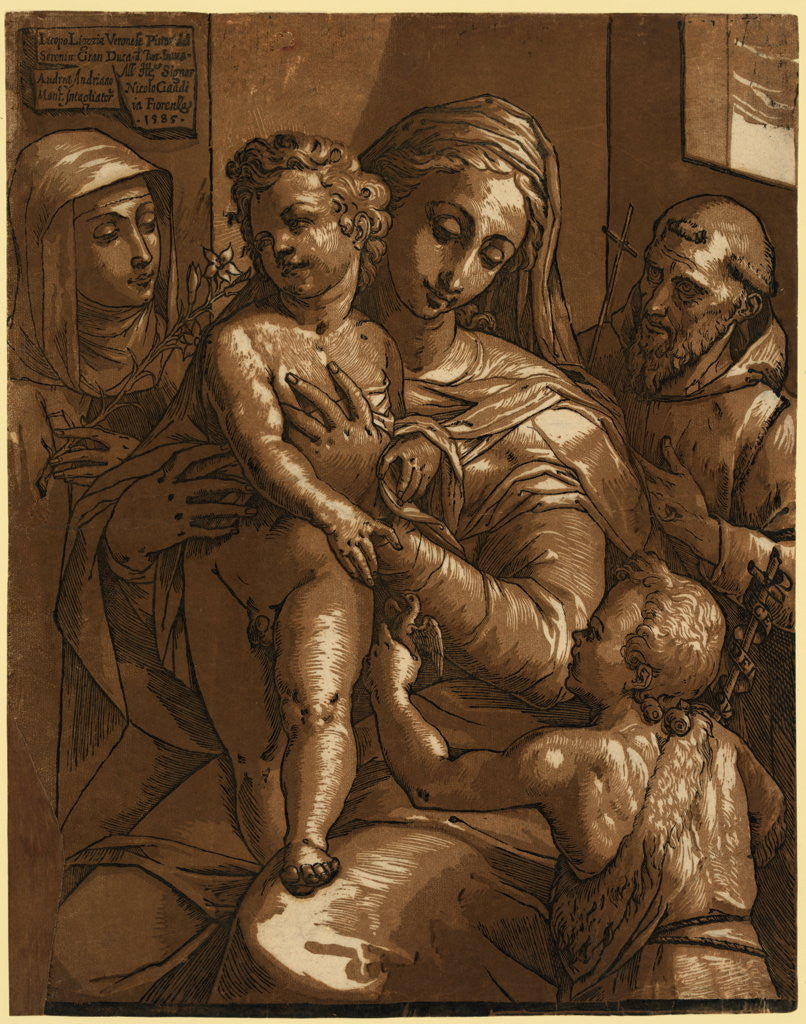 Detail of The Virgin, Child, and Saints by Anonymous