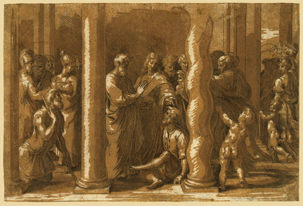 Detail of Saints Peter and John Curing the Sick by Anonymous