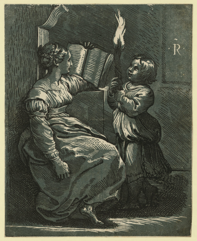 Detail of Sibyl Reading a Book by Anonymous