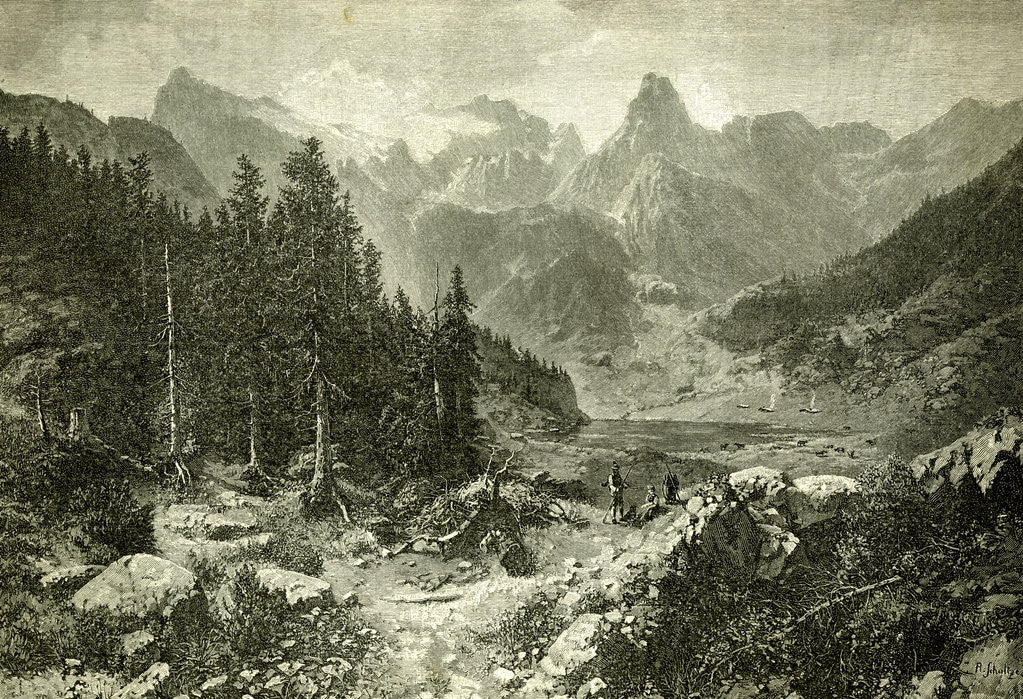 Detail of Austria Mountains 1891 by Anonymous