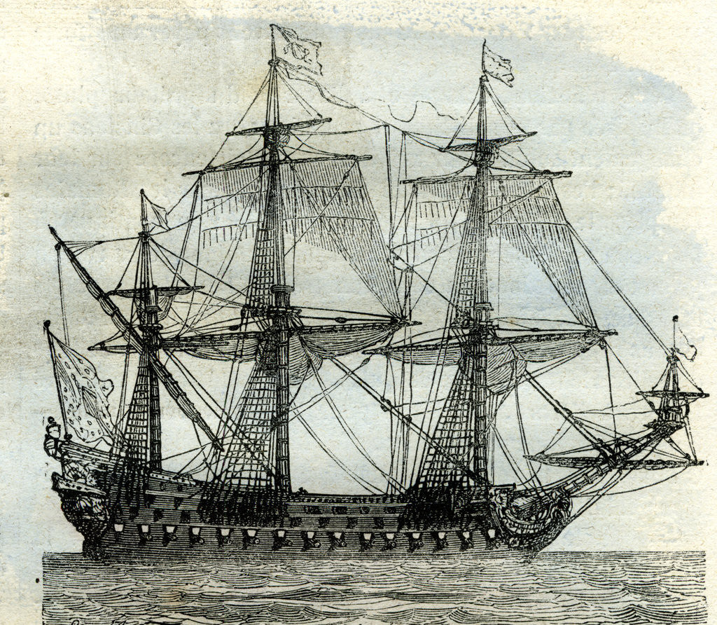 Detail of Ship Le Soleil Royal UK by Anonymous