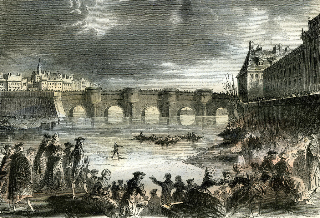Detail of Seine Paris France 1785 by Anonymous