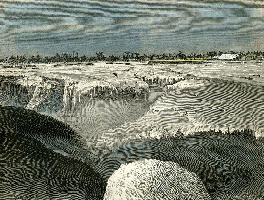 Detail of La Chaudiere in Winter Canada 1873 by Anonymous