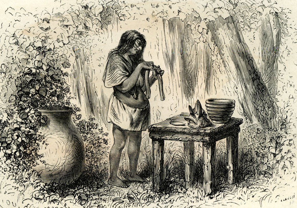 Detail of Conibo Woman 1869 Peru by Anonymous